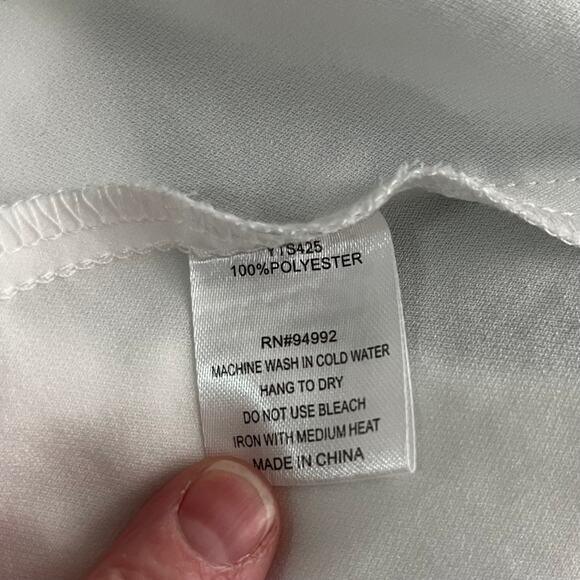 Patrizia Luca White Slouchy Oversized Tunic Top Cape Sharkbite Hem Blouse OS NWT - Picture 9 of 10